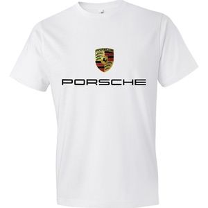 - High Fashion Sports Car Porsche Mens Race Car-WHITE SHIRT